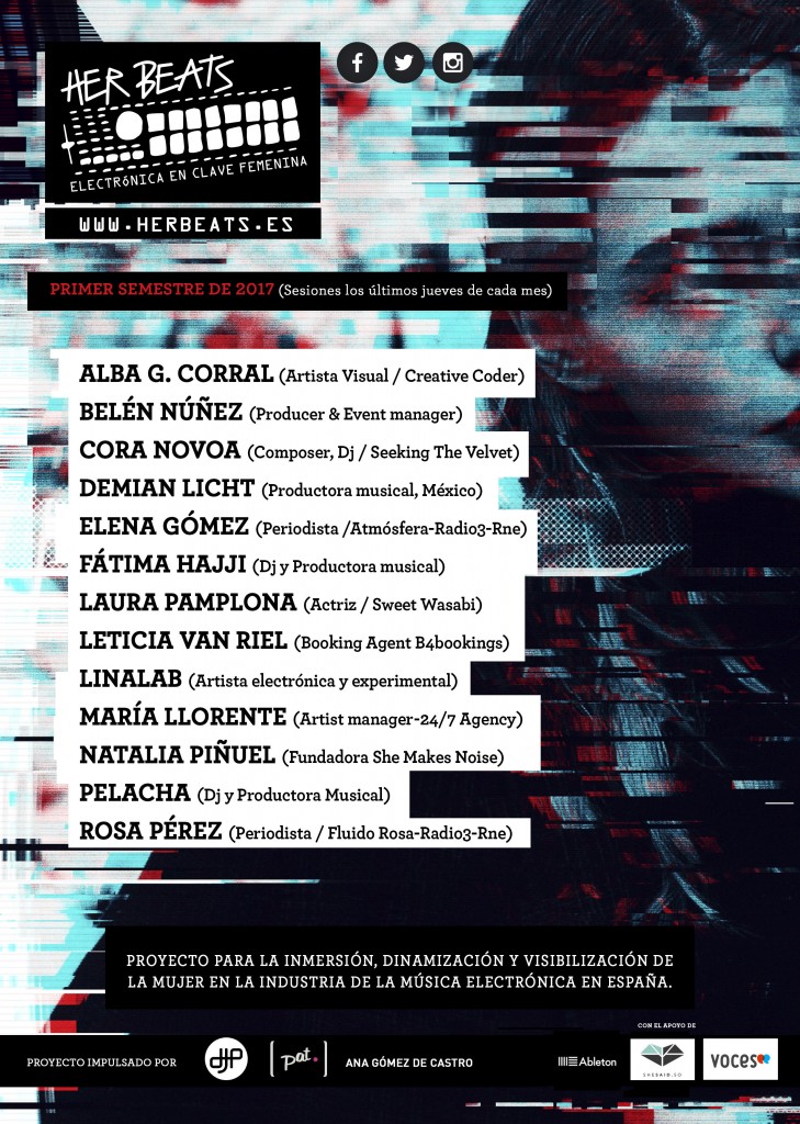 Nace Her Beats, jornadas para la visibilización de la mujer en la industria electrónica 3 herbeats cartel