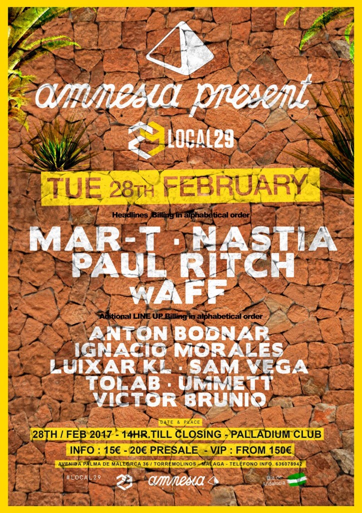 Amensia Ibiza aterriza en Local 29 con Nastia y Paul Ritch 3 cartel