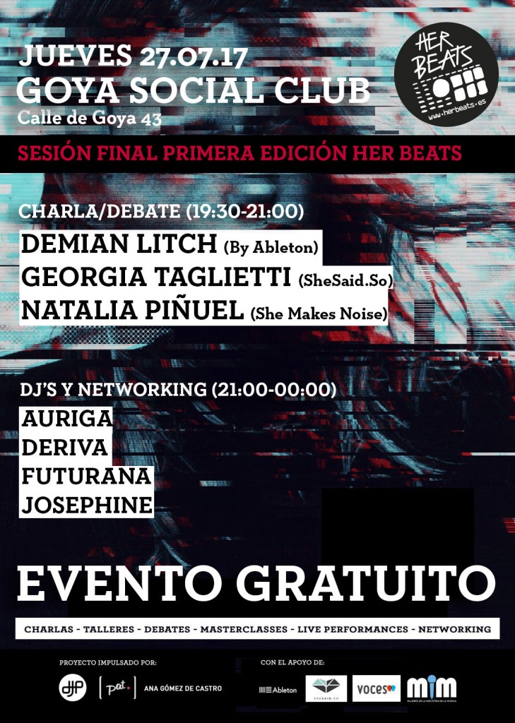 Goya Social Club acogerá la sesión final de la primera edición de Her Beats 3 herbeats julio