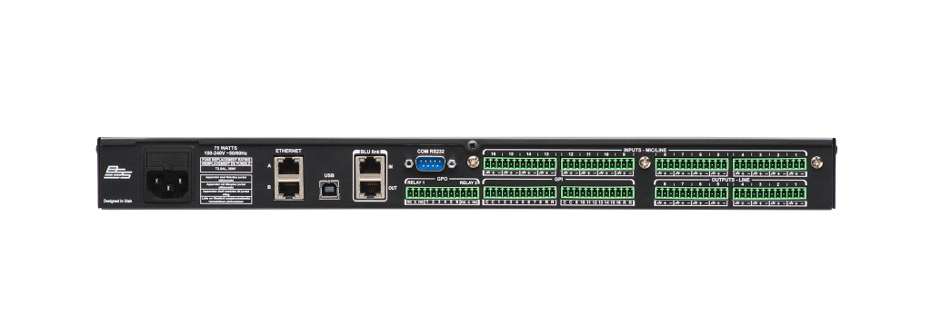 HARMAN estrena el procesador para conferencias BSS DCP-555 3 BSS_DCP-555_Rear_2048px_original