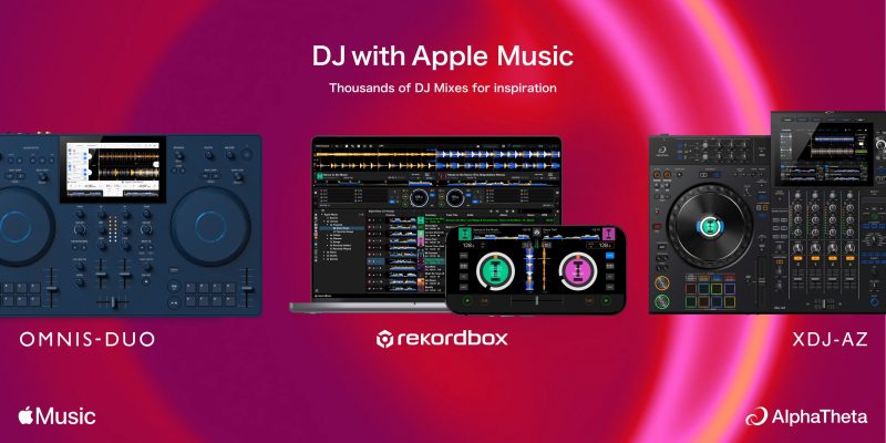 Integración de Apple Music con rekordbox y los sistemas DJ OMNIS-DUO y XDJ-AZ de AlphaTheta.