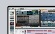 Captura oficial de Reason 13 con rack de efectos, sintetizadores virtuales, secuenciador MIDI y herramientas de mezcla