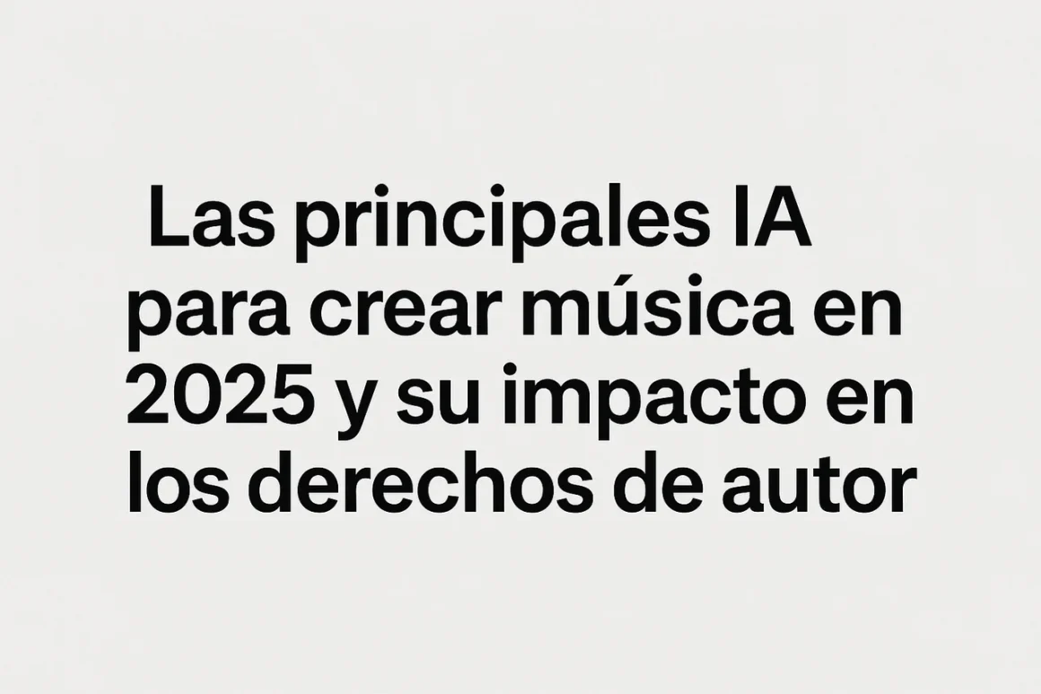 Las principales IA para crear música en 2025 y su impacto en los derechos de autor