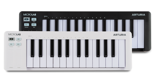 Teclado MIDI compacto con buen tacto y software profesional incluido. MicroLab mk3 de Arturia.
