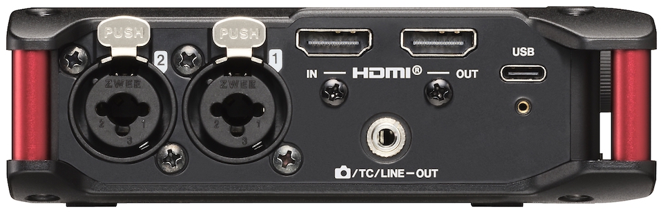 TASCAM FR-AV4 entradas XLR y HDMI