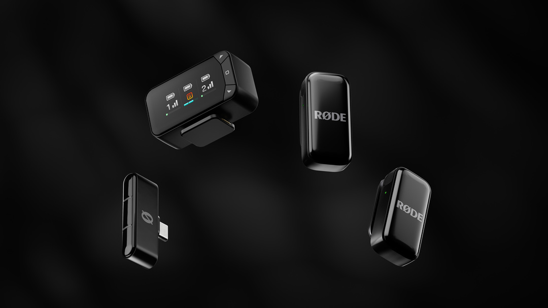 RØDE Wireless Micro Camera Kit con receptor y transmisores en primer plano