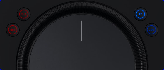 Jog wheels del Traktor MX2 con modos Turntable y Jog iluminados