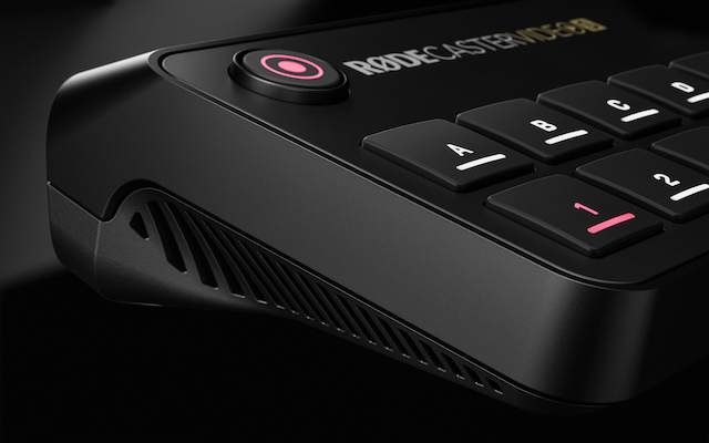 Detalle del diseño compacto y acabado de la RØDECaster Video S