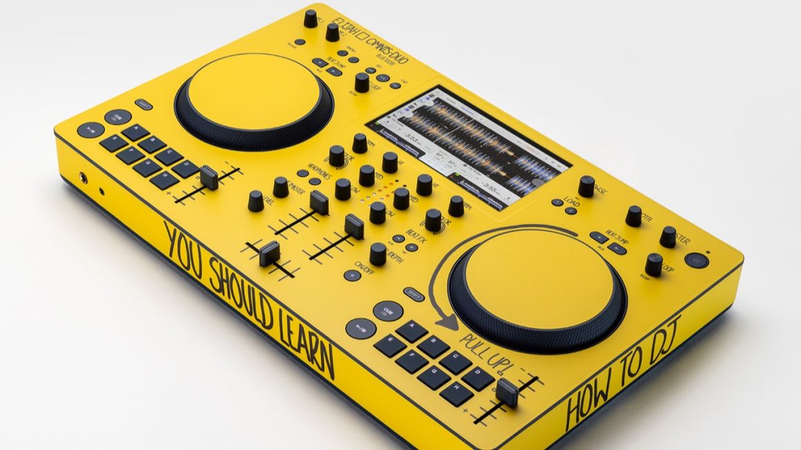 Detalle del controlador AlphaTheta OMNIS-DUO Elijah edición Yellow Squares