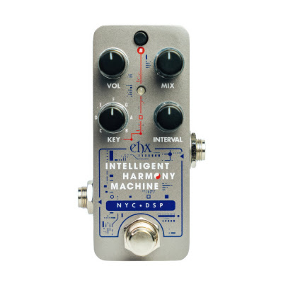 armonizador compacto Electro-Harmonix Pico Intelligent Harmony Machine vista frontal con controles de key, interval y mix