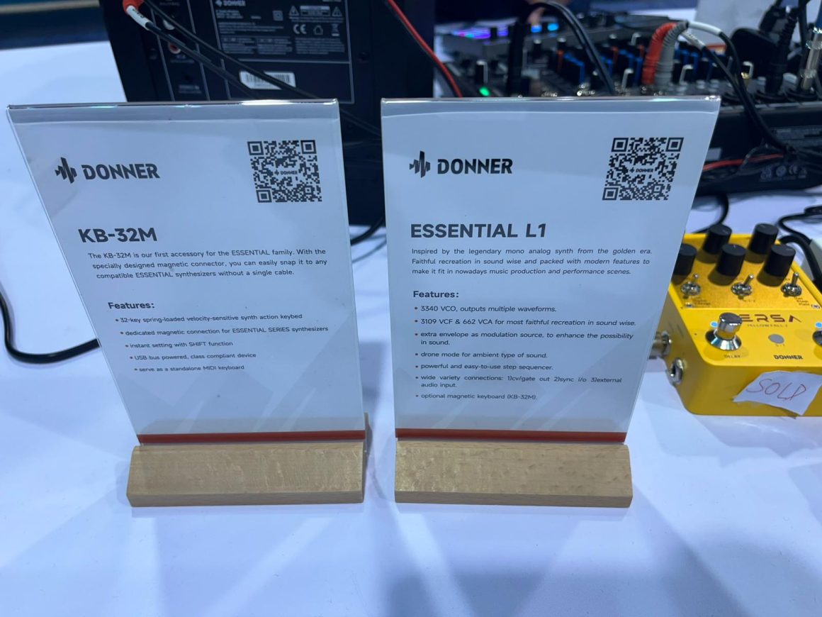 Donner en NAMM Show 2026 con el Essential L1 y el teclado KB-32M como parte del ecosistema ESSENTIAL de la marca.