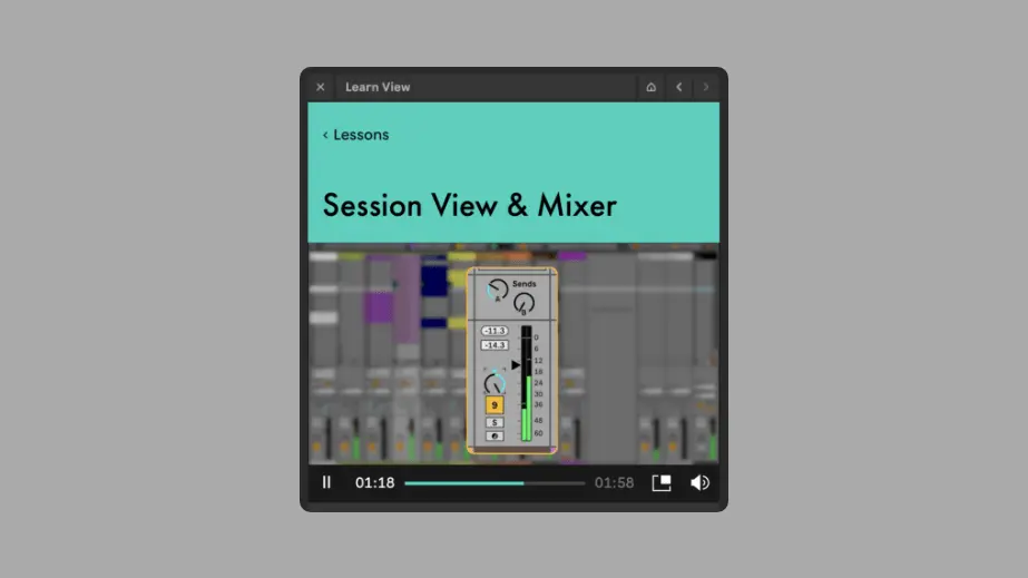 Ableton Live pago a plazos: cómo funciona Live 12.4 y comparativa con otros DAW 2 ableton live pago a plazos Learn View en Ableton Live 12.4 con lecciones integradas dentro del DAW