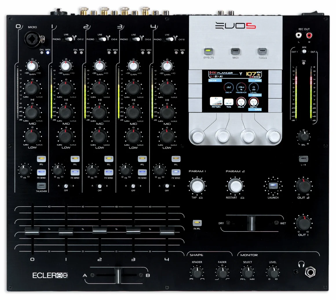 Ecler DJ y la historia de los mixers: así es el documental sobre la marca nacida en Barcelona 12 Ecler DJ EVO5 mixer profesional digital con control MIDI y pantalla de efectos