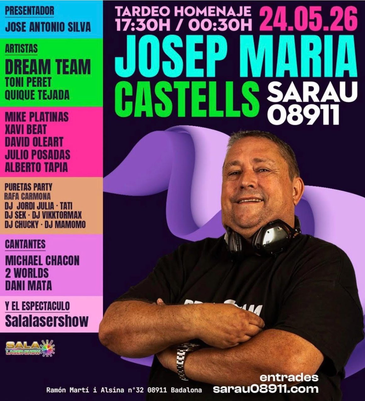 Josep Maria Castells homenaje en Badalona: Dream Team, emoción y memoria dance 2 Josep Maria Castells homenaje cartel oficial del homenaje celebrado en Sarau08911 Badalona